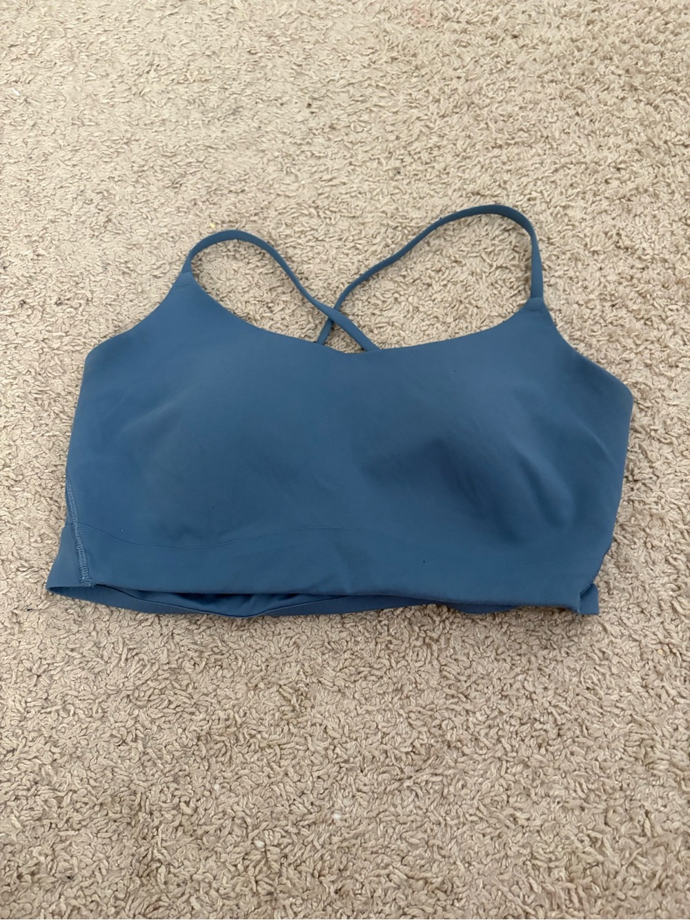 Blue Crossback Sports Bra - Women's Supportive Activewear